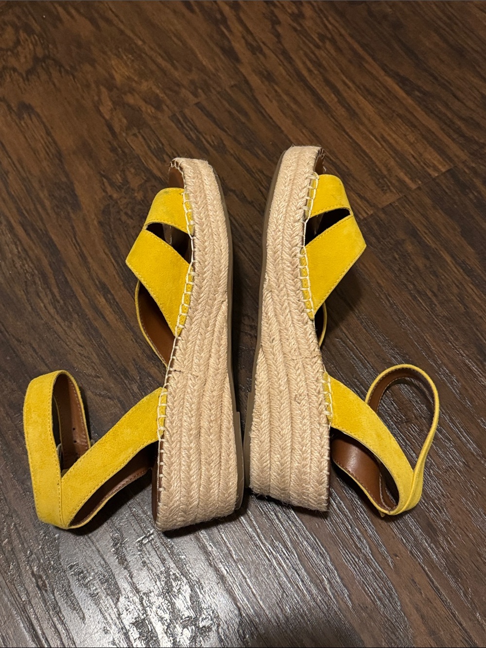 Franco Sarto Yellow Suede Espadrille Sandals - Picture 7 of 11
